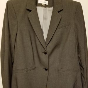 Calvin Klein Plus Two-Button Suit Jacket